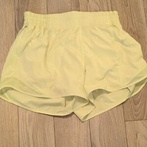 Lululemon Athletica Light Yellow Athletic Shorts